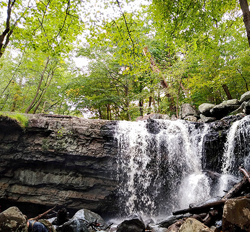 Spring Showers at High Falls by Daisy DePaz.